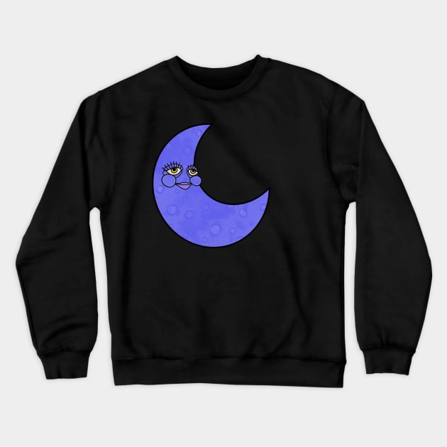 Crescent Moon Face Crewneck Sweatshirt by kaileyryan